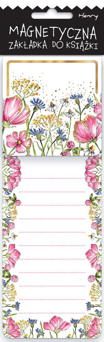 Zakładka magnetyczna do książki Notka Polne kwiaty Henry